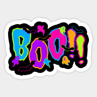 Boo! Spooky Halloween Sticker